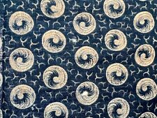 Antique Indigo Calico Quilt Material 1800's-Early 1900's Beautiful Last One picture