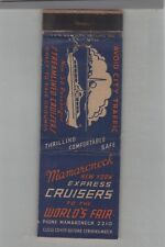Matchbook Cover 1939-40 NY World's Fair Mamaroneck New York Express picture
