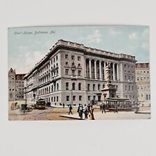ANTIQUE PRE-WW1 DB POST CARD COURT HOUSE POSTCARD BALTIMORE, MD - UNPOSTED picture