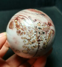 TOP 310G Natural Colored Chinese Painting Agate Crystal Ball Healing WYY2374 picture