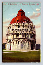 Pre-War Postcard Pisa Italy Il Battistero o S. Giovanni Distisalvi picture
