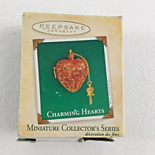 Hallmark Keepsake Miniature Christmas Tree Ornament Charming Hearts Vintage 2004 picture