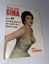 Vintage 1955 THAT GIRL GINA Pocket Pin-Up Magazine Gina Lollobrigida Prop picture