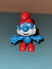 Vintage Papa Smurf Figure PVC 2