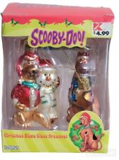 Vintage Scooby Doo Christmas Blown Glass Ornaments In Box picture