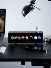 Solar System 8 Planets Desktop Ornament, LED Ambient Electric Night Light Decor picture