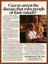 1992 Pharmaceuticals Vintage Print Ad/Poster Health Alzheimer's Medical Art 90s picture