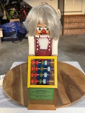 Vintage Steinbach S602 Albert Einstein Nutcracker 15.5” German Abacus picture