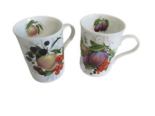Crown Trent Fine Bone China England Fruit 12oz Coffee Tea Mug Cup picture