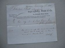 1858 Pure Sperm Whale Oil for Machinery,Candles PRICES Rhode Island Letterhead picture