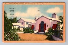 Brentwood Heights CA-California, Home Of Gary Cooper, Vintage c1949 Postcard picture
