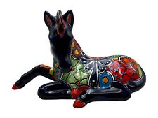 Talavera Horse Sculpture Mexican Pottery Folk Art Home Decor Garden 13.5