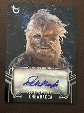 Topps Empire Strikes Back Black & White Peter Mayhew Color Variation Autograph picture