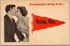 1916 NASHUA, Minnesota Romance Greetings Postcard 