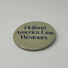 Holland America Line Westours Button Pin Pinback Vintage picture