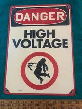 Danger High Voltage Sign Very Scarce VTG picture