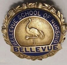 Vintage 10K Yellow Gold Bellevue School Of  Nursing Rare 1920's Lapel Pin picture
