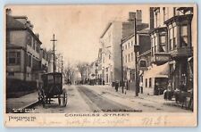 Portsmouth New Hampshire NH Postcard Congress Street YMCA Building c1906 Vintage picture