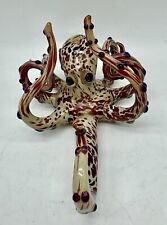 Michael Hopko Style Hand Blown Beaded Glass Octopus Smoking Pipe picture