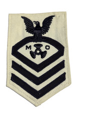 CHIEF MOTOR MACHINIST MATE WWII USN NAVY White Dress Rate #CMM01 picture