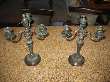 TWO Tuesday Morning, Vintage Candelabras, 3 Arm Ornate Heavy 16