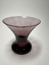 Vintage Morgantown Glass CARLEEN VASE in Amethyst Purple 4