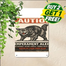 Funny Psychopath Alert Sign Humorous Chat Room Novelty Tin Metal Plaque picture