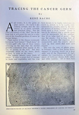 1911 Tracing the Cancer Germ Disease illustrated picture