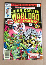 John Carter Warlord of Mars # 1 Marvel Comics 1977 Very Good Condition picture