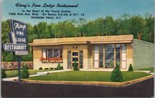 NIAGARA FALLS, New York Postcard FLORY'S PINE LODGE RESTAURANT Route 62 Linen picture