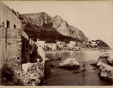 Italy, Capri, la Marina Grande Vintage print, albumin print 20x25.5  picture