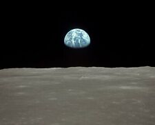 Unusual View of EARTHRISE as Seen from APOLLO 8 8.5x11 Photo picture