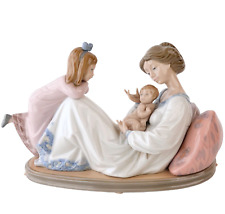 Lladro 1606 Latest Addition Mother Daughter Baby Figurine Repaired Retired picture