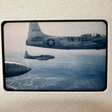 USAF T-33A Shooting Star 51-8722 Formation 35mm Kodachrome Slide Korea? picture