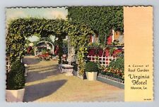 Monroe LA-Louisiana, Roof Garden, Virginia Hotel Vintage c1941 Souvenir Postcard picture