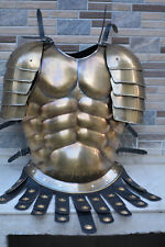 Ancient Knight Brass Finish Muscle Armour Jacket With Shoulder & Curiass Replica picture