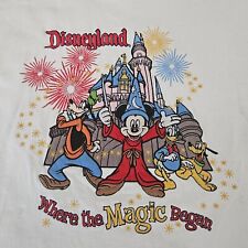 Disneyland Where The Magic Began White Embroidered Shirt Adult Size Large picture