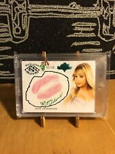 2012 Bench Warmer Sara Underwood Kiss Card Auto GREEN /10 Mistletoe RARE  picture