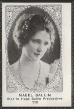 AMERICAN CARAMEL-MOVIE ACTORS & ACTRESSES 1921 (PRINTED BACK)-#110- MABEL BALLIN picture