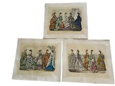 Vintage 3 Prints Advertising Godey's Fashions March May September 1870 N.Y Italy picture