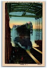 Camden New Jersey NJ Postcard Launching New York Shipbuilding Corp Plant c1940 picture