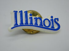 Illinois Blue Letters Vintage Lapel Pin picture