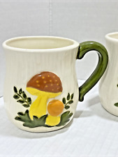 Gorgeous Merry Mushroom Style Tea Set Cups & Pitcher Handmade Vintage Mushrooms picture