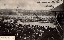Postcard WV Wheeling, Horse Race Scene at State Fair Grounds, Trotters  1908  Z6 picture