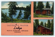 c1930's Laughing Water Lodge Sioux Narrows Ontario Canada Multiview Postcard picture