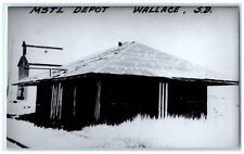 c1960 MSTL Depot Wallace South Dakota SD Train Depot Station RPPC Photo Postcard picture