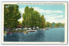 c1940s View Of South Shore Looking From Terrace Gardens Clear Lake IN Postcard picture