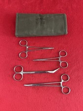 Vietnam War Surgical Instrument Kit Minor Surgery Pouch Case w/ Scissors Forceps picture