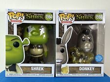Funko POP Movies: Shrek - Shrek #1594 + Donkey #1598 Glitter Vinyl - (SET of 2) picture