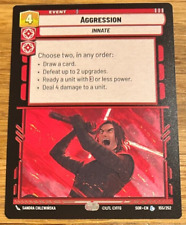 STAR WARS UNLIMITED TCG SPARK OF REBELLION: LEGENDARY CARD: AGGRESSION picture